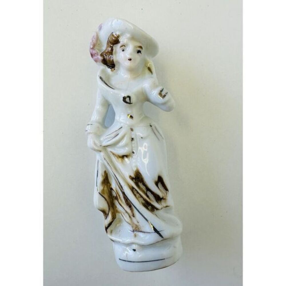 Woman 19th Century Figure Lady Vintage Made in JAPAN 5" Tall No Chips or Cracks